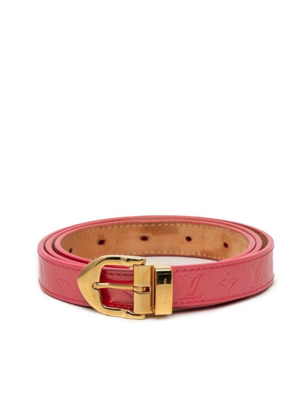 Louis Vuitton Monogram Vernis Ceinture la Chic Belt 90/36 Pink Gold Patent
